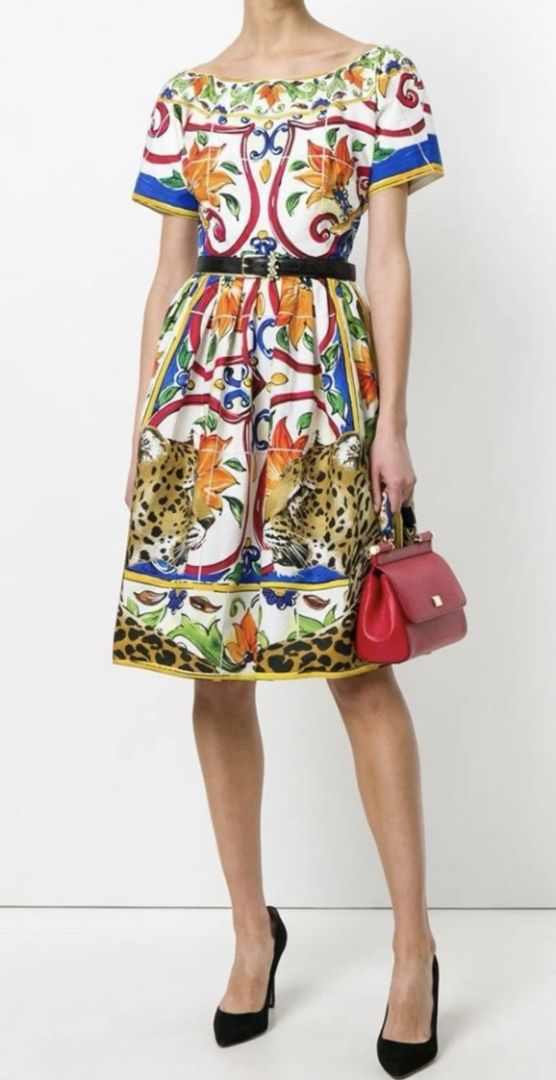 Dolce & Gabbana Majolica Print Dress