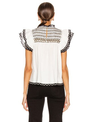 Ulla Johnson Mock Neck Blouse