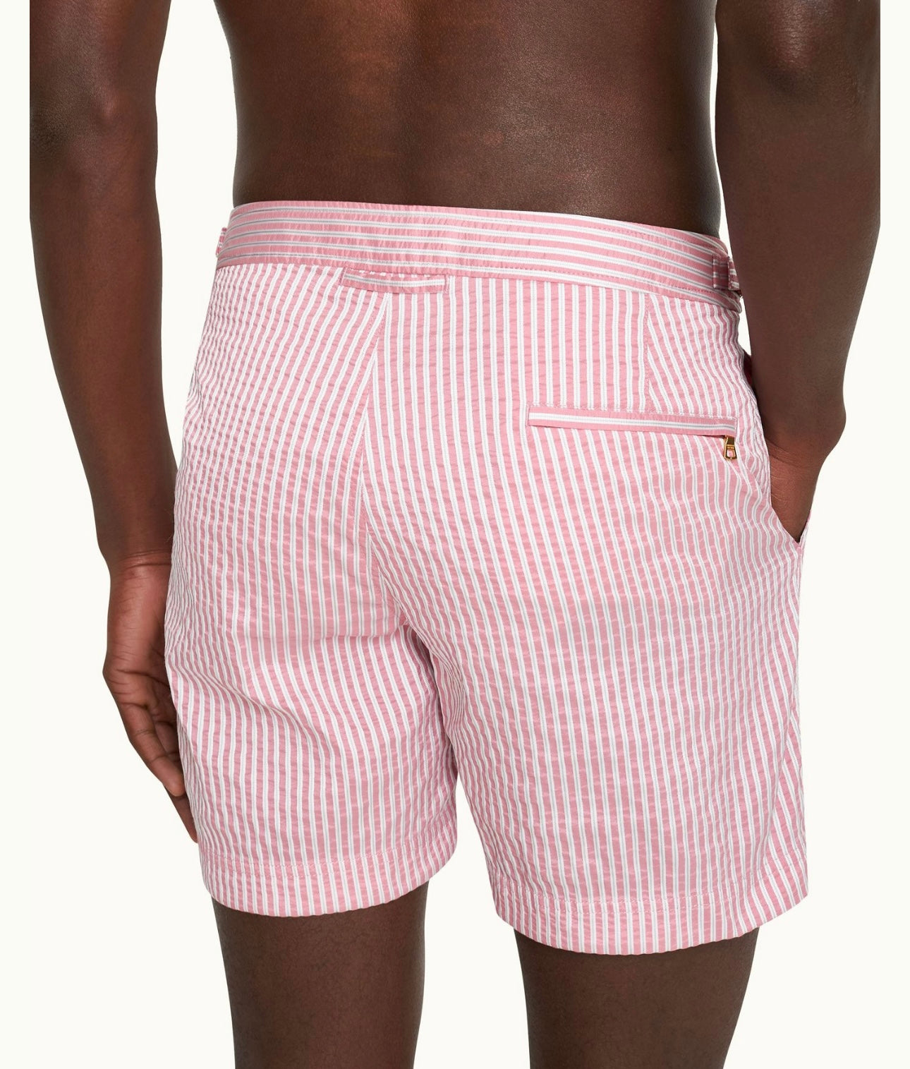 ORLEBAR BROWN
Bulldog Seersucker Mid-Length Swim Shorts