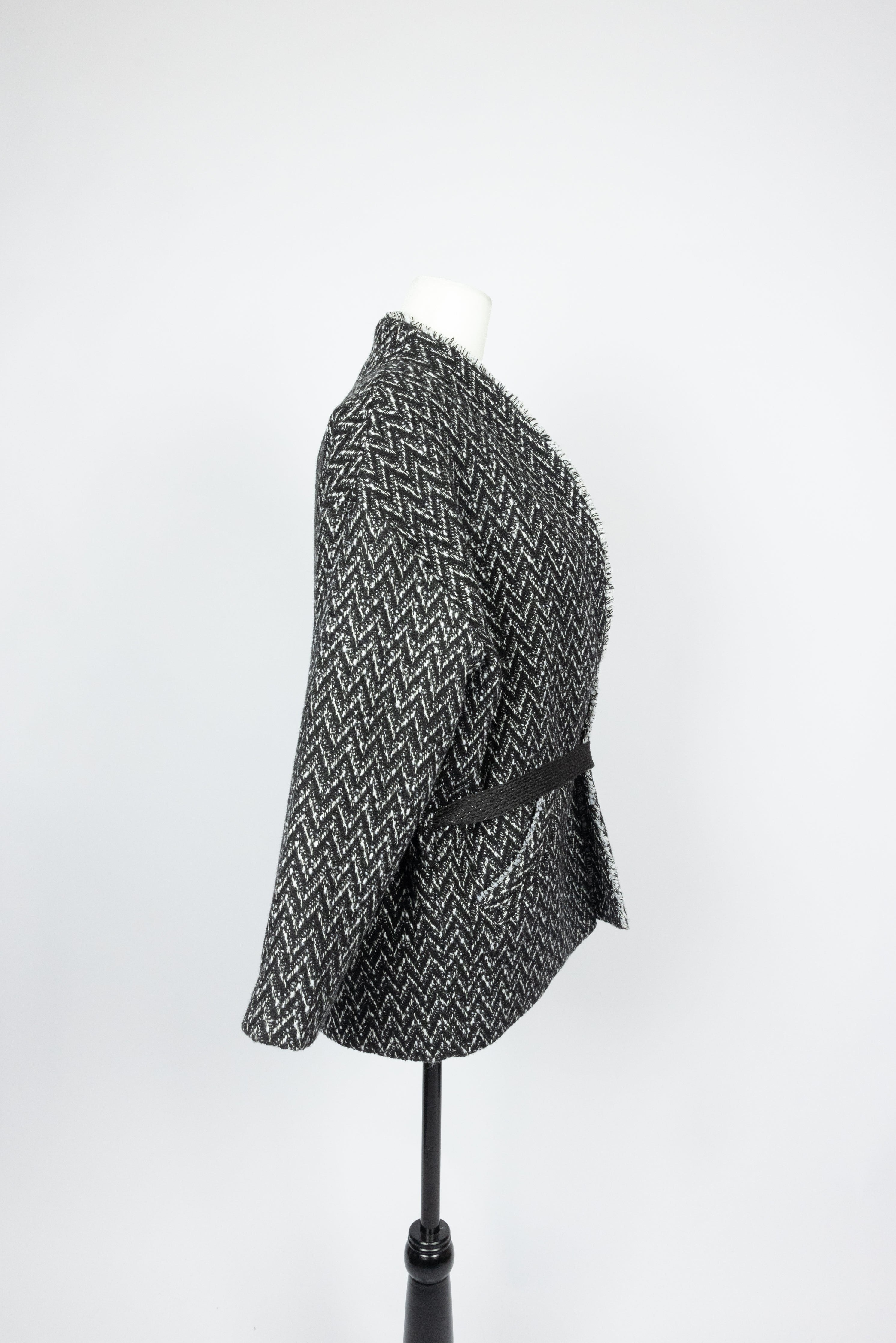 Suncoo Paris Chevron Knit Jacket with Belt