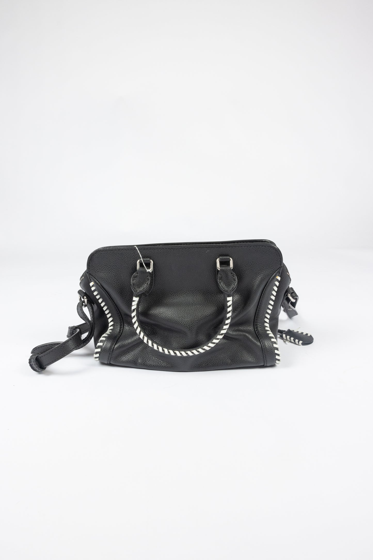 Alexander McQueen - Hammered leather bag with skull padlock