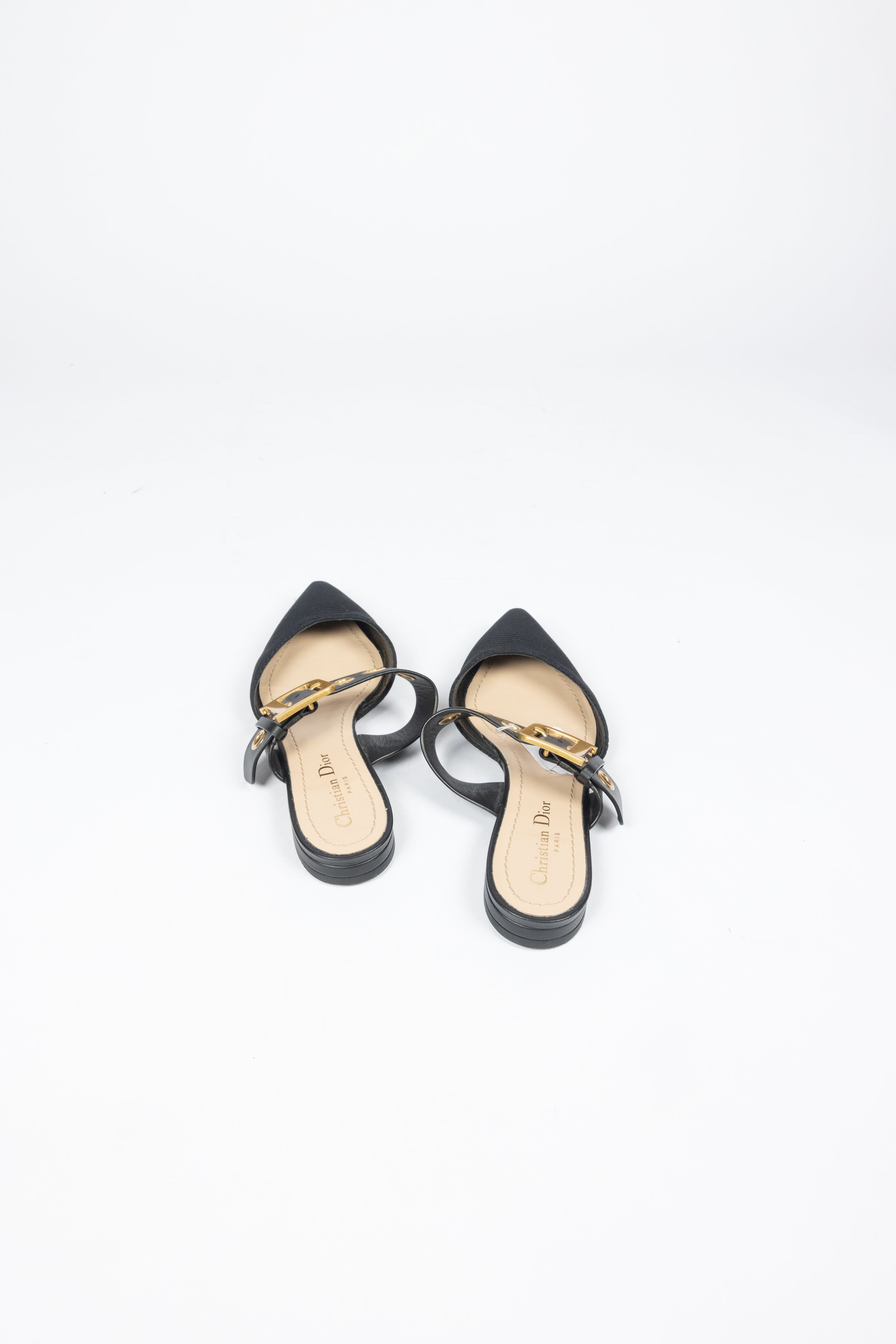 DIOR pointy toe flats with buckle