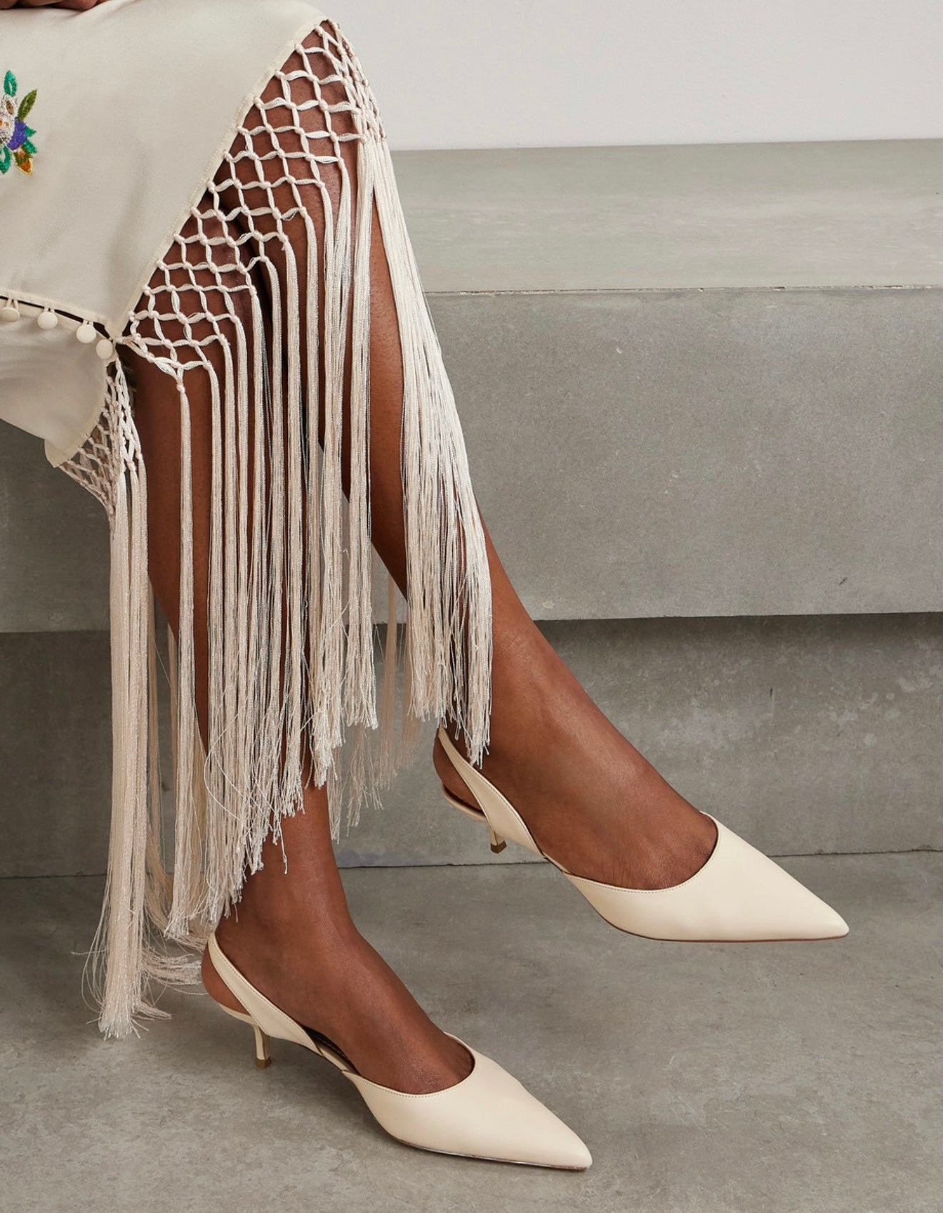 Staud - Sebastian Leather Sling-backs