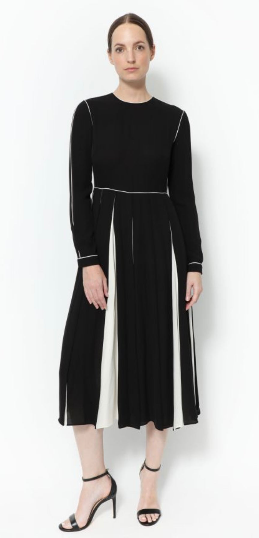 Valentino
Bicolor Pleated Silk Dress