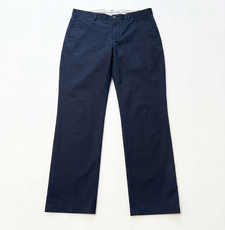RALPH LAUREN PURPLE LABEL navy straight fit dress pants