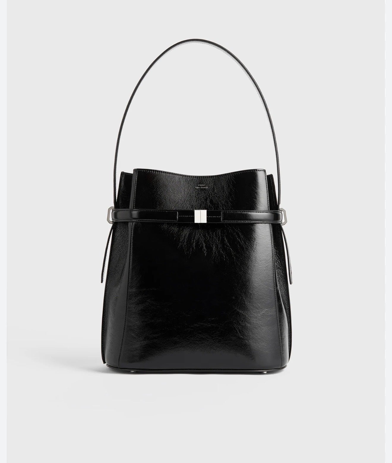 Toteme - Belted Naplack bucket bag black
