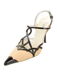 Pre-loved Prada Rafia Slingbacks