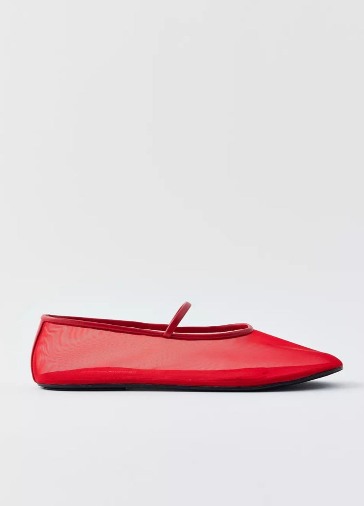 Jeffrey Campbell Swan Lake Mesh Mary Jane Ballet Flat