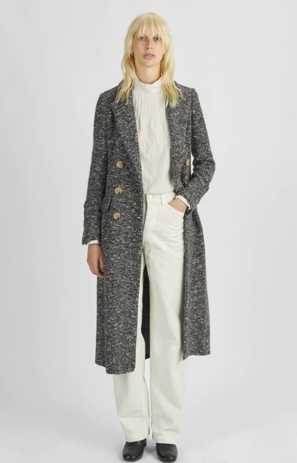ETOILE ISABEL MARANT
Overton Double-Breasted Melange Coat