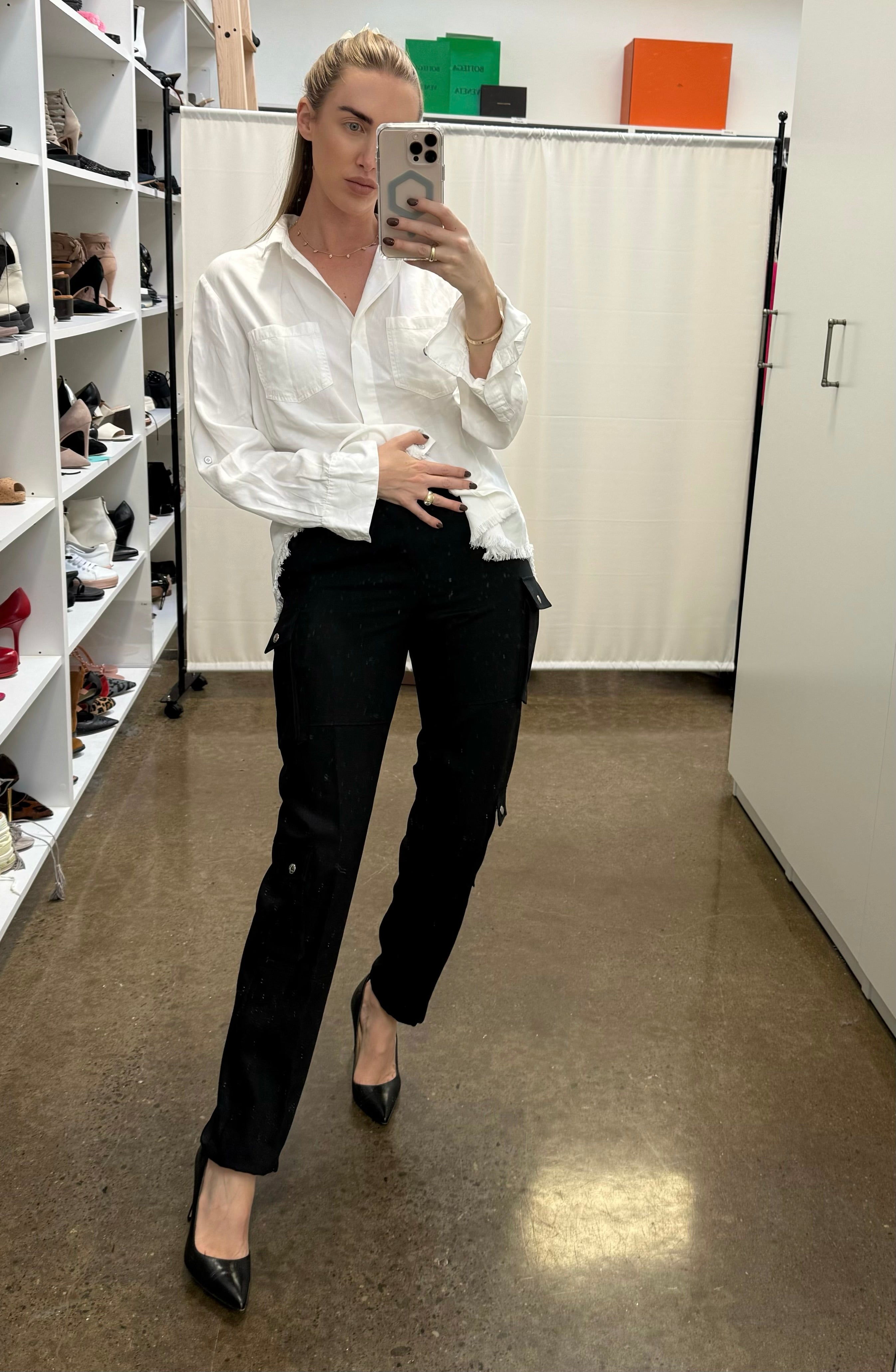 GIVENCHY - BLACK CARGO PANTS