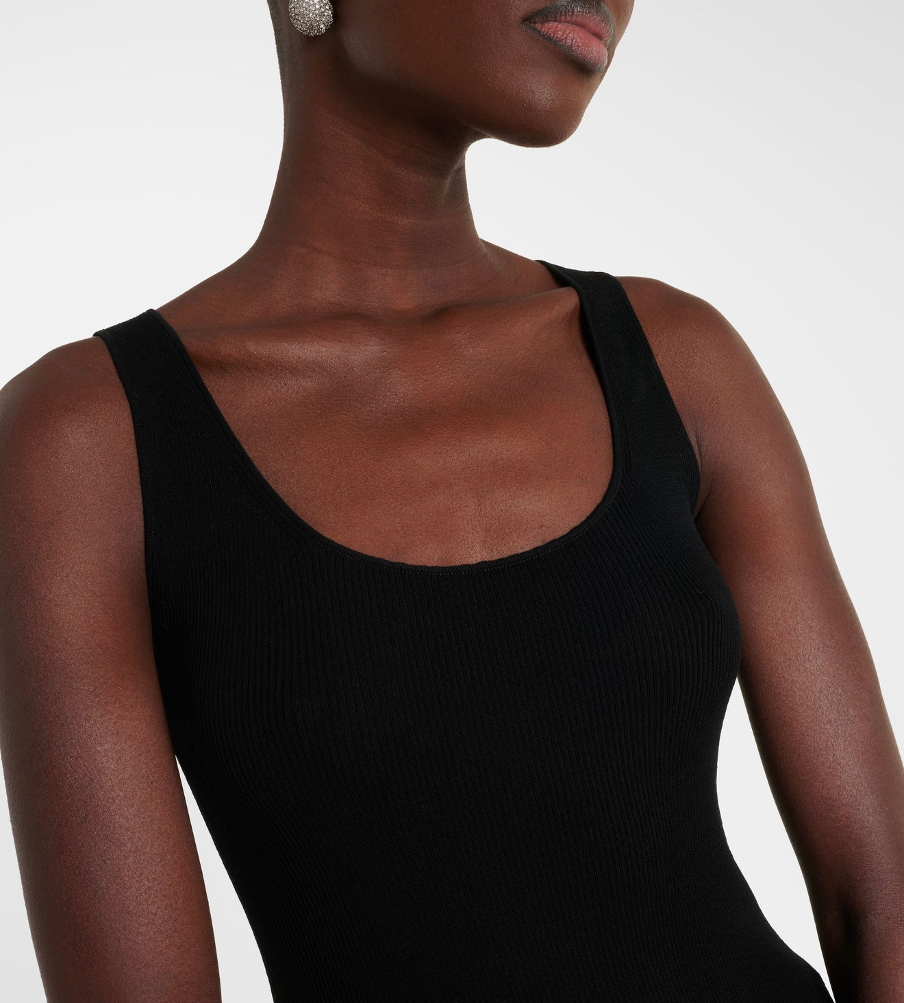 Nina Ricci Peplum Cotton-Blend Midi Dress