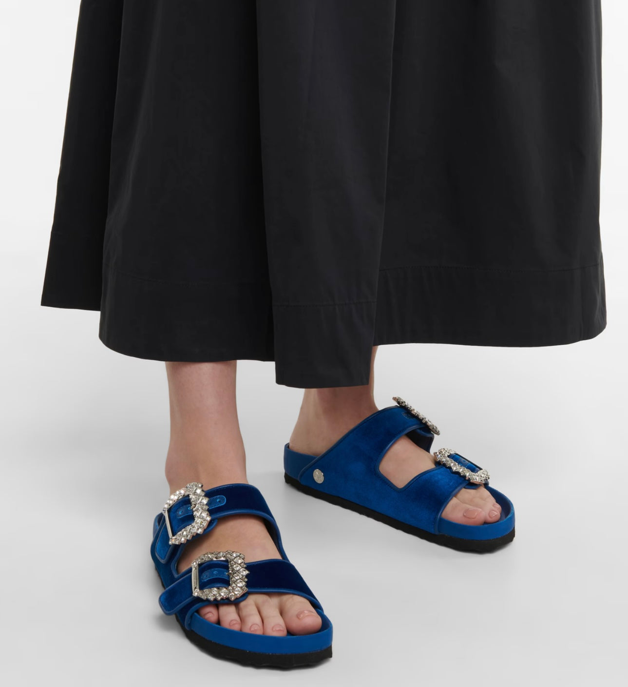 BIRKENSTOCK 1774
x Manolo Blahnik Arizona embellished velvet slides