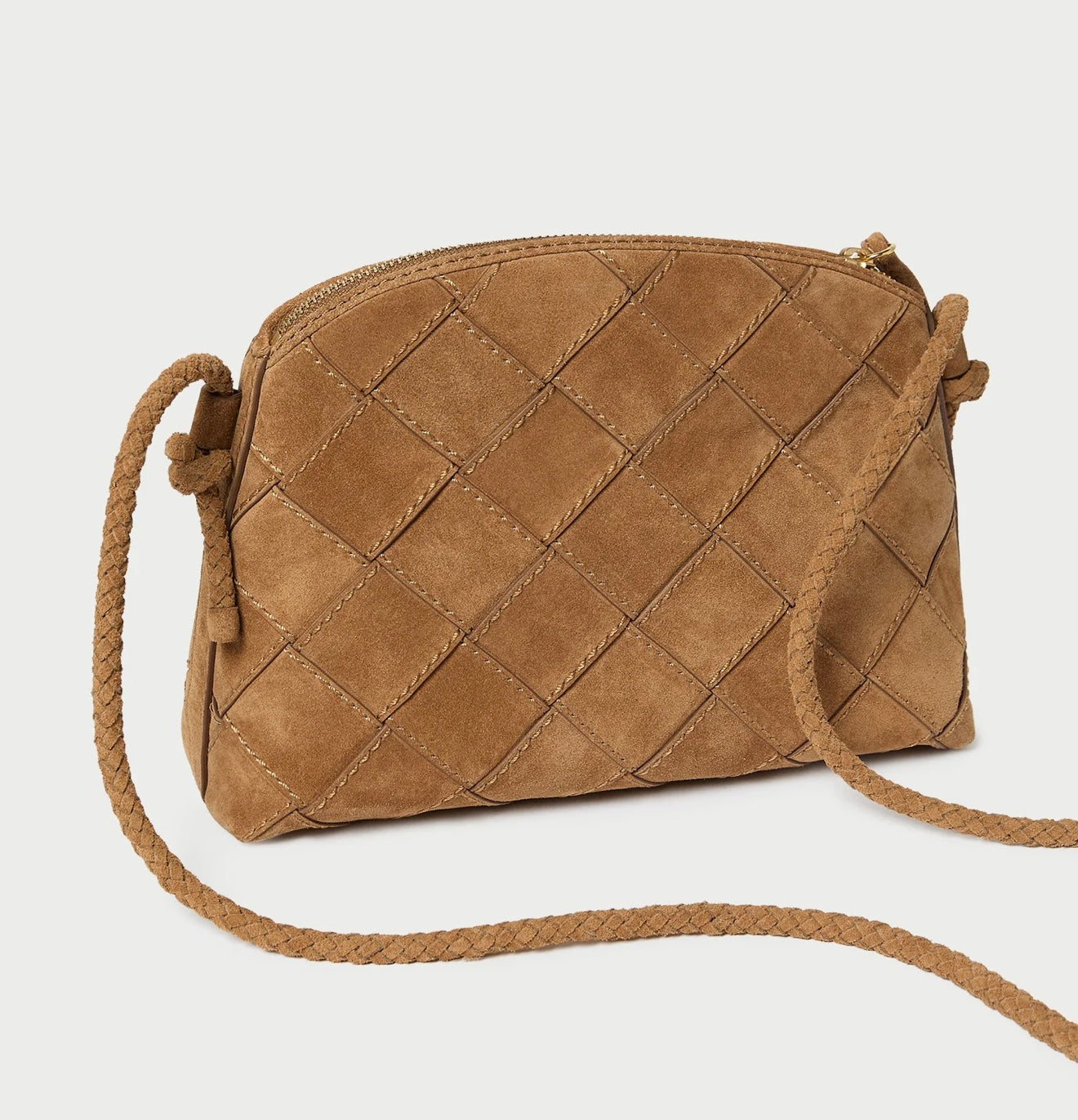 Loeffler Randall - Mallory Toffee Woven Suede Crossbody