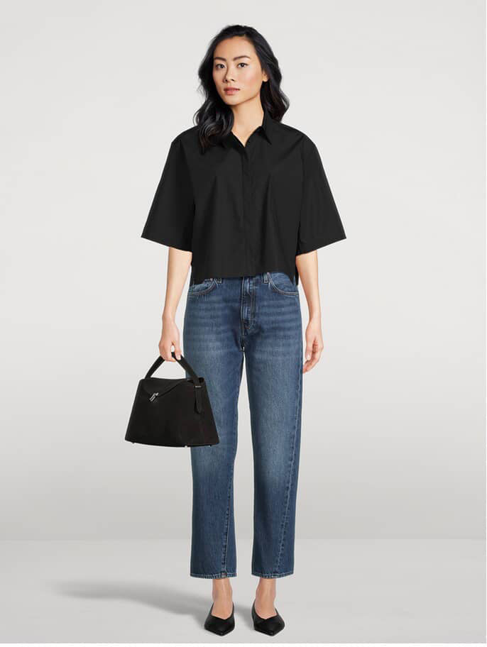 TOTEME mid wash straight leg jeans