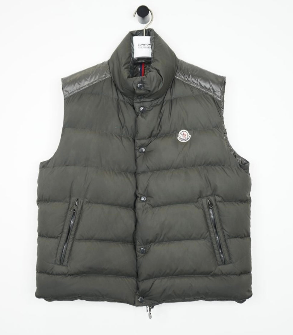 Moncler Khaki Cheval Nylon Down Puffer Vest