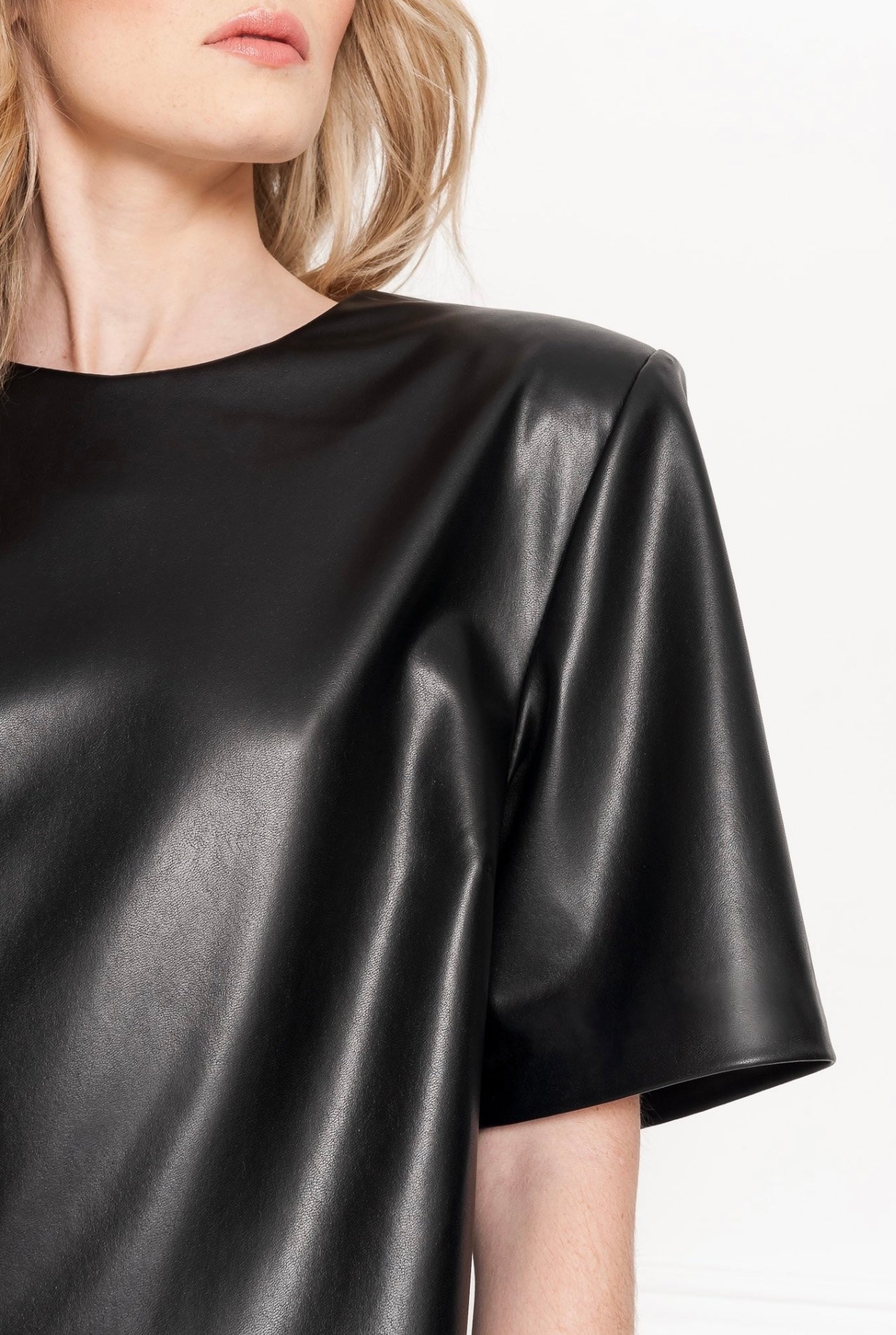 Lamarque- Laveta Vegan Leather Dress- Black