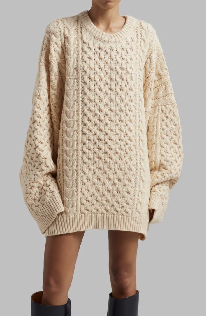The Frankie Shop Pailey Braided Wool Blend Sweater