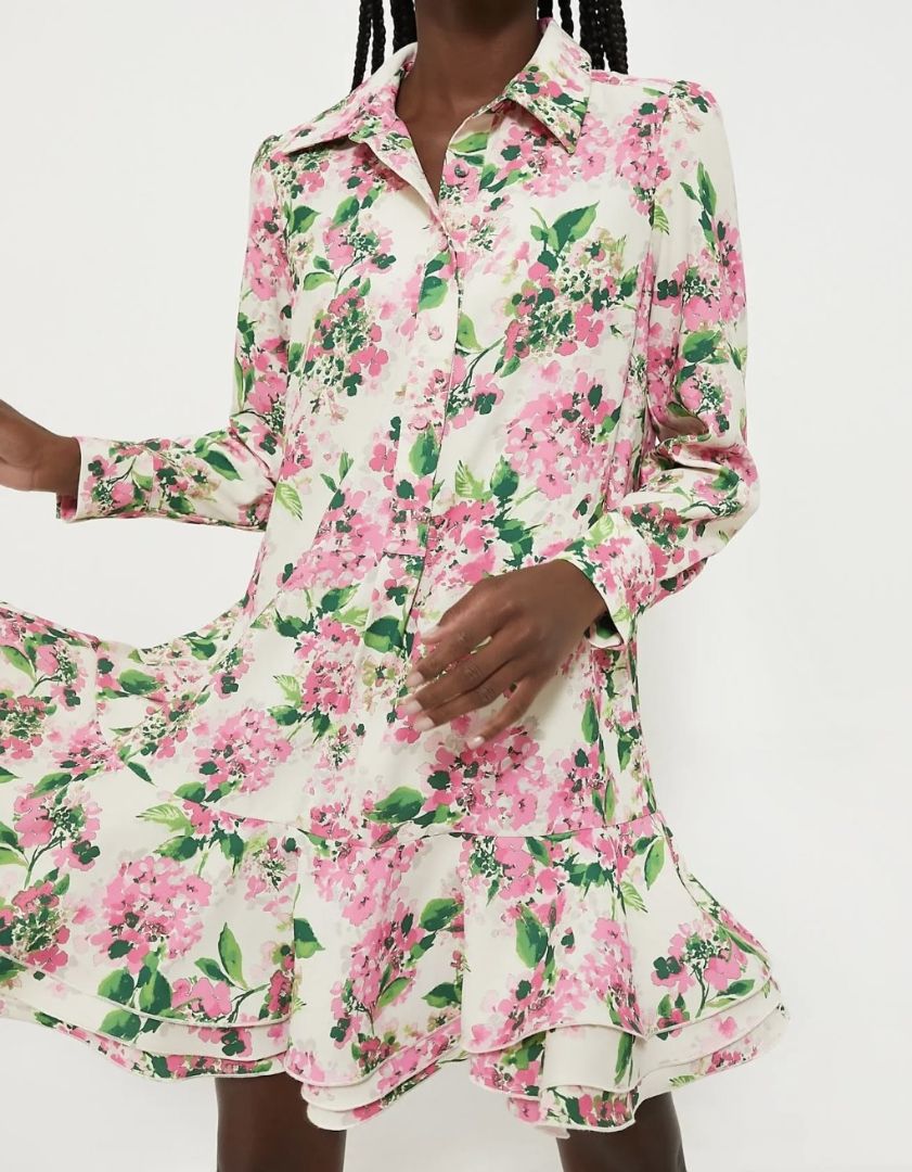 Tuckernuck Floral Button Up Peplum Dress