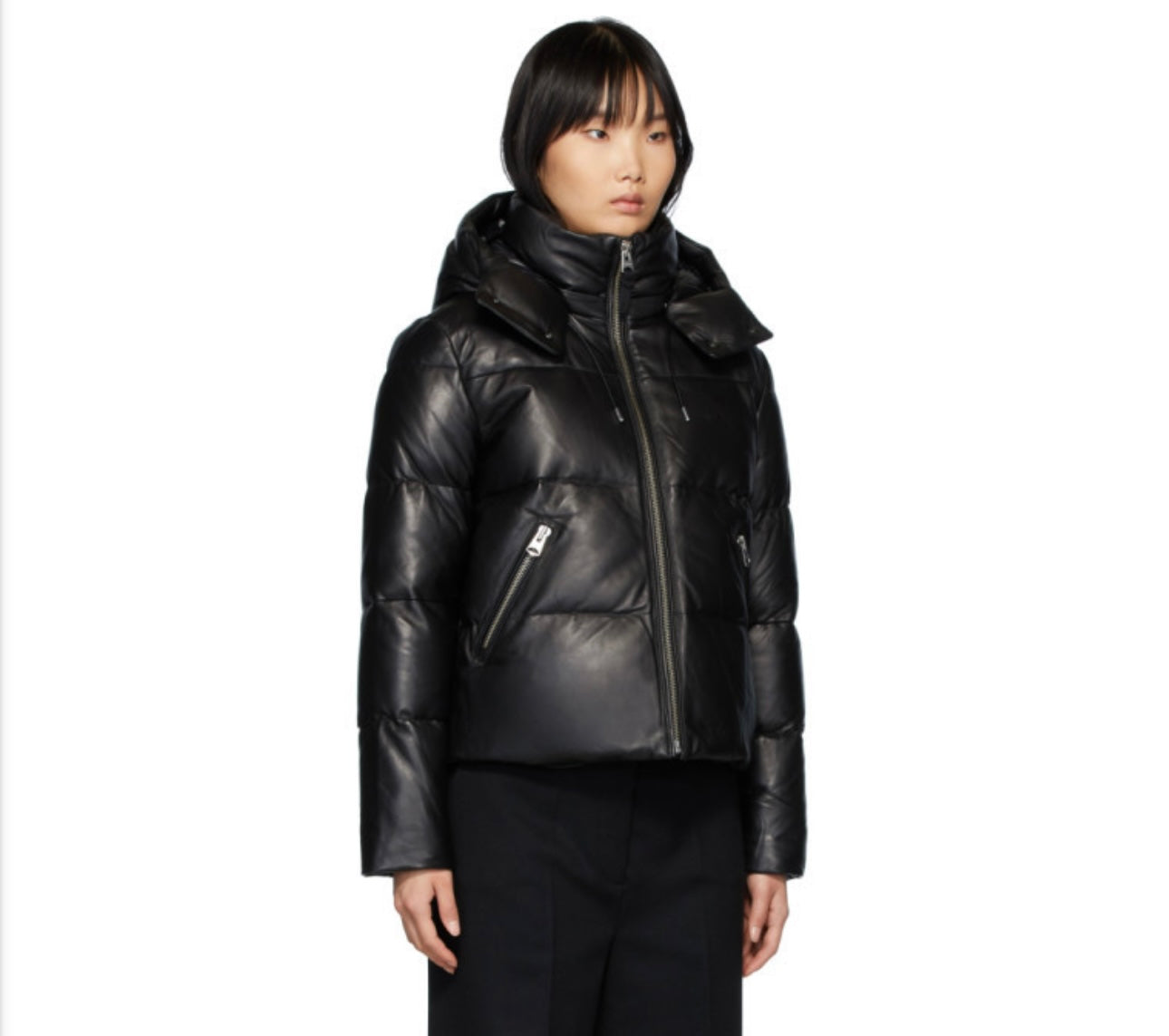 Mackage - Black Down and Leather Short Jacket