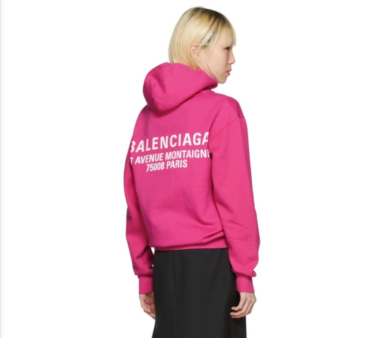 BALENCIAGA PINK "NEW LOGO" HOODIE