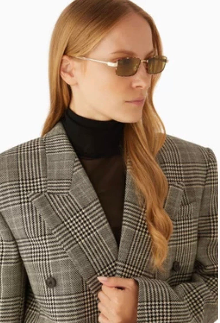 LE SPECS
Bizarro Rectangle Sunglasses in Metal