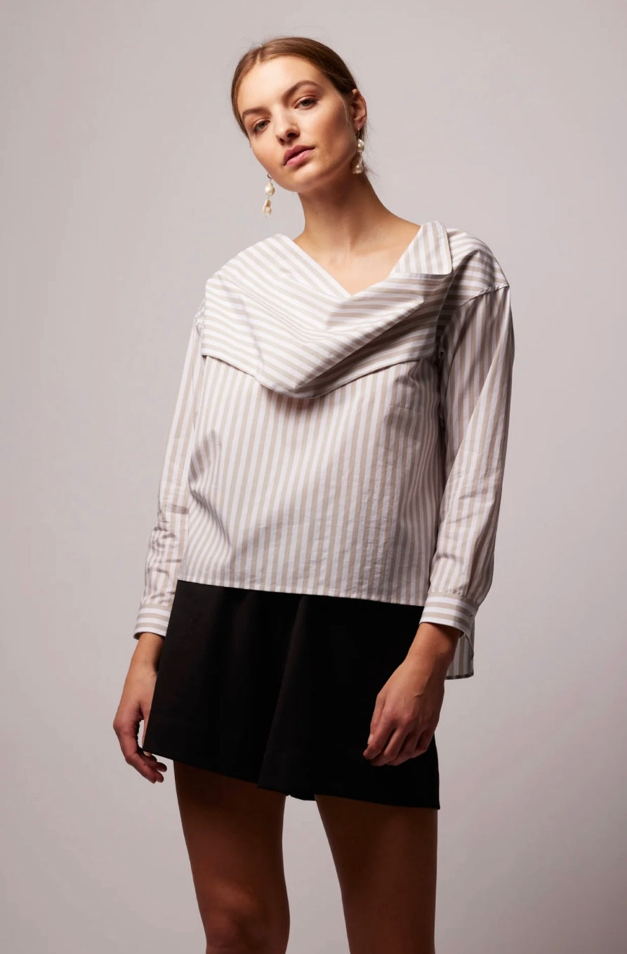 T.LINE - Margaux Shirt - Sand Stripe