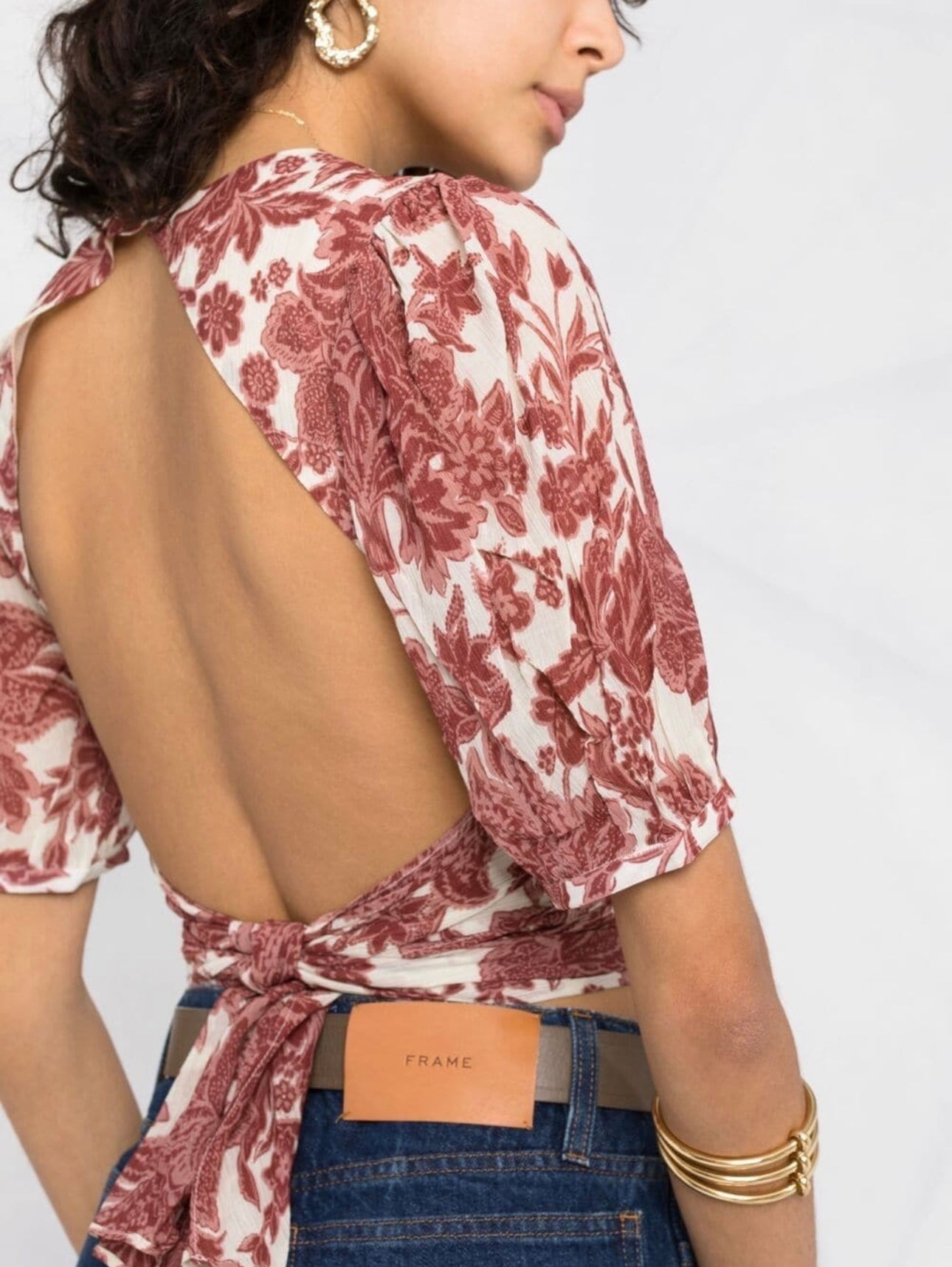 BA&SH 
Wink Floral-Print Blouse - Neutrals