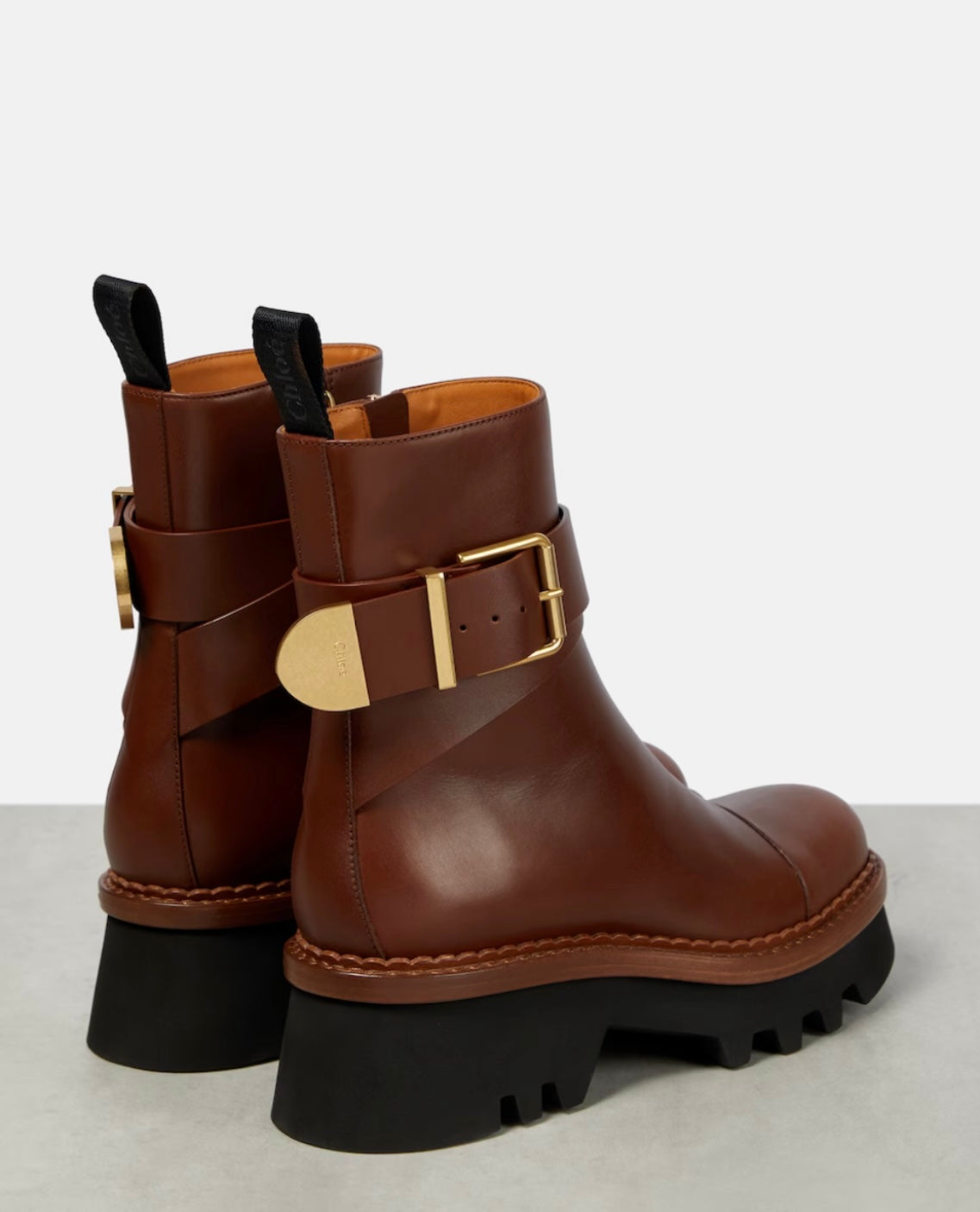 CHLOE owena leather ankle boots