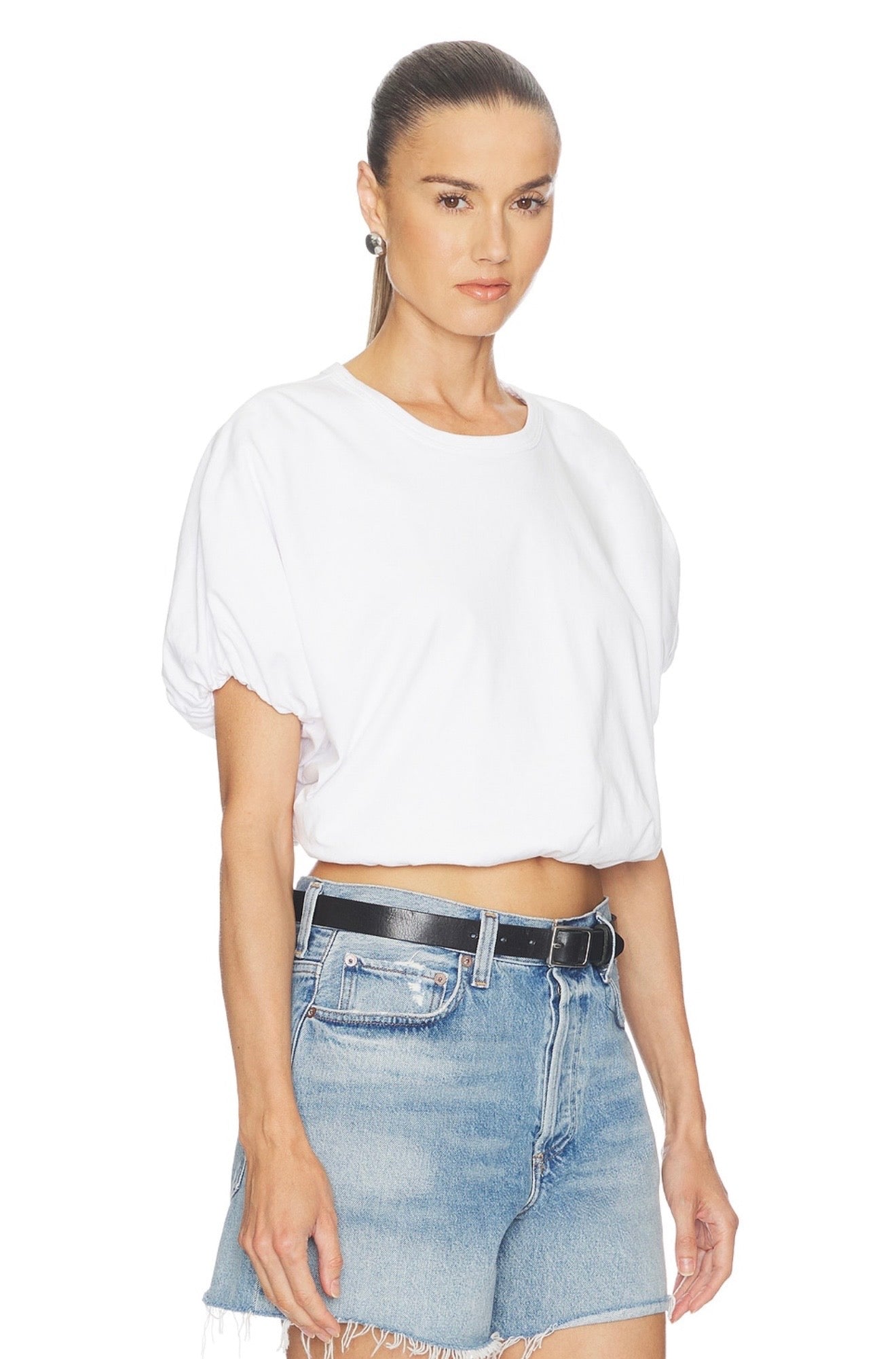 Citizens of Humanity Cotton Gia Bubble-Hem Tee