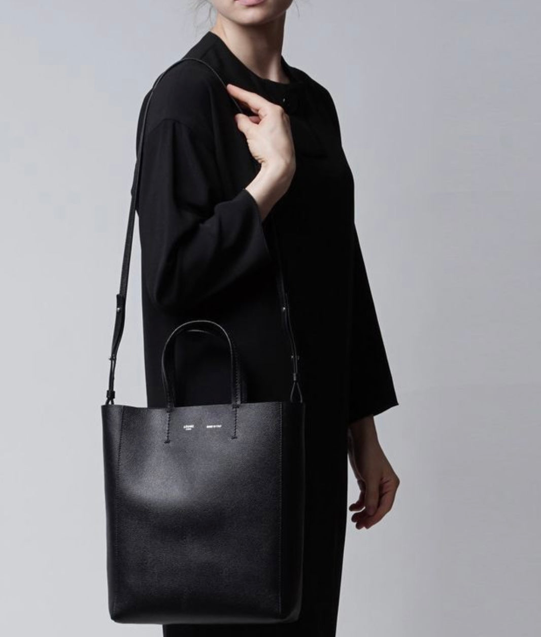 CELINE “small Cabas” grained calfskin tote