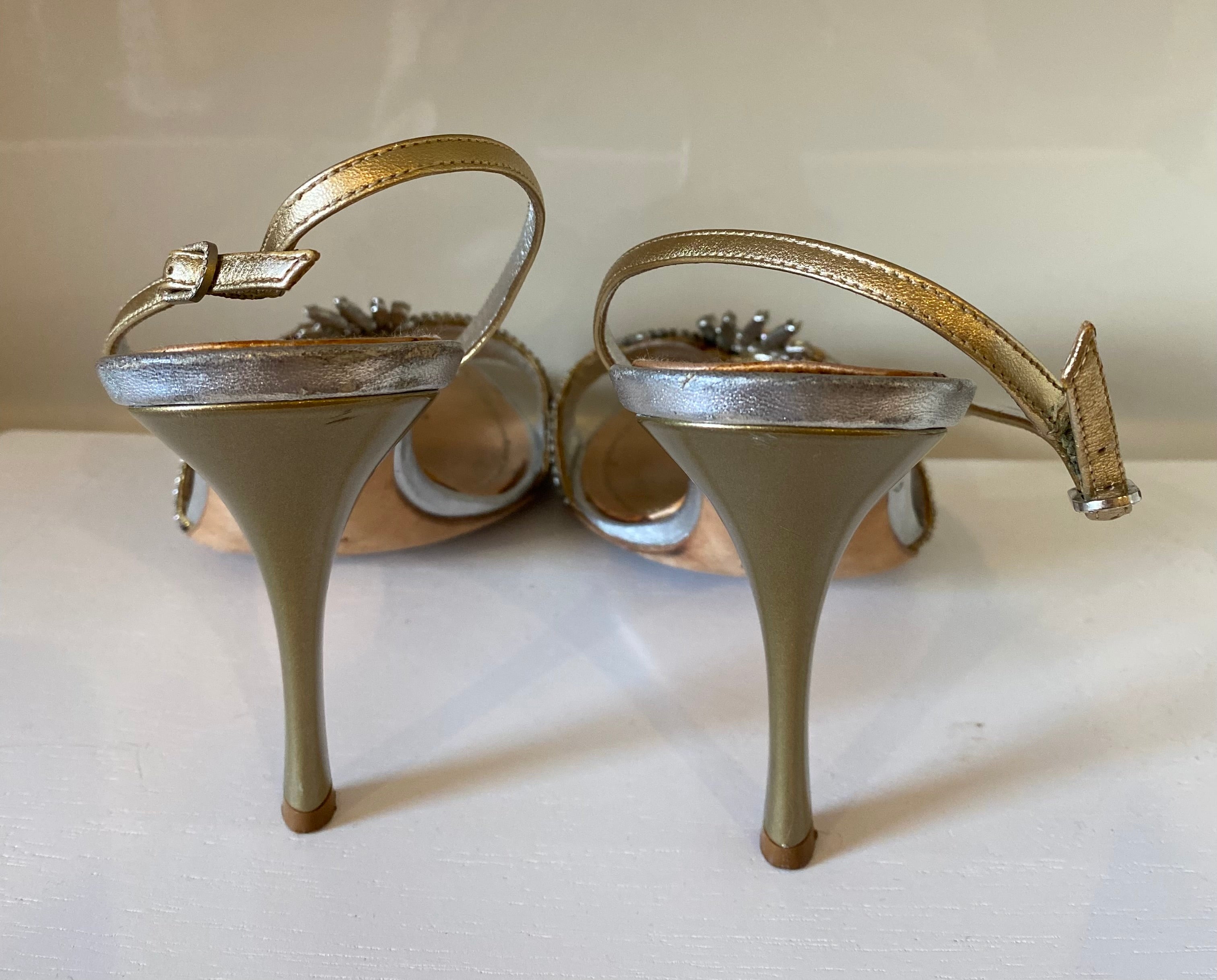 Rene Caovilla Jewelled Slingback Heels