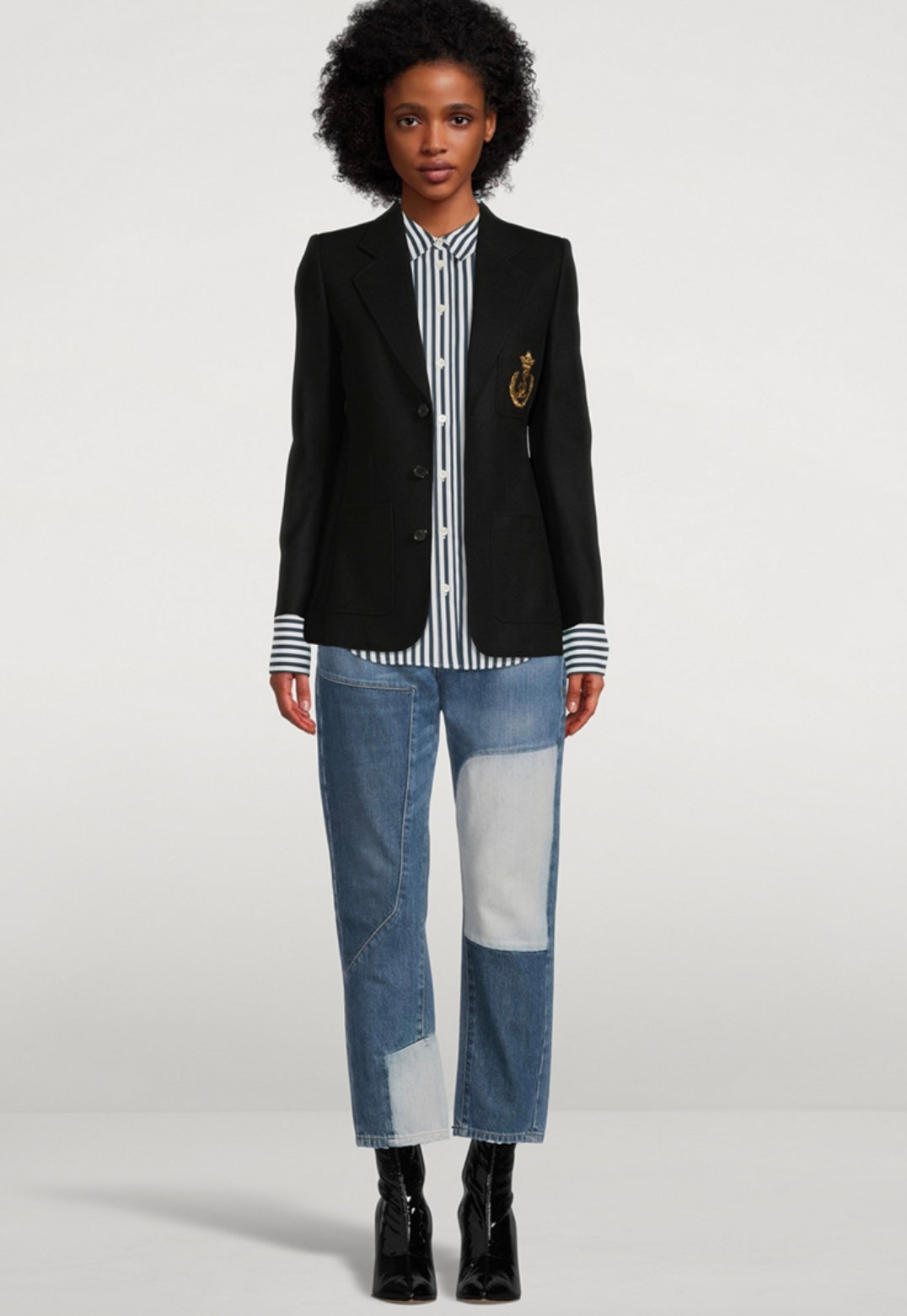 FRAME
Puff-Sleeve Organic Cotton Shirt In Stripe Print