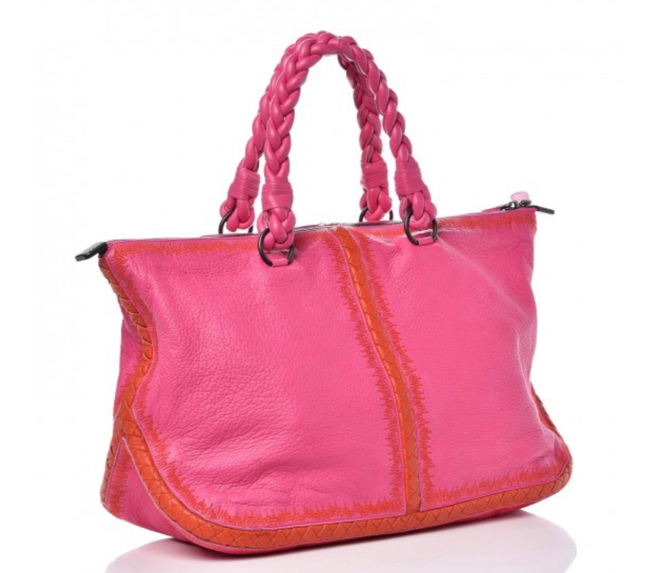 Bottega Veneta Borsa Cervo Handbag in Pink Leather