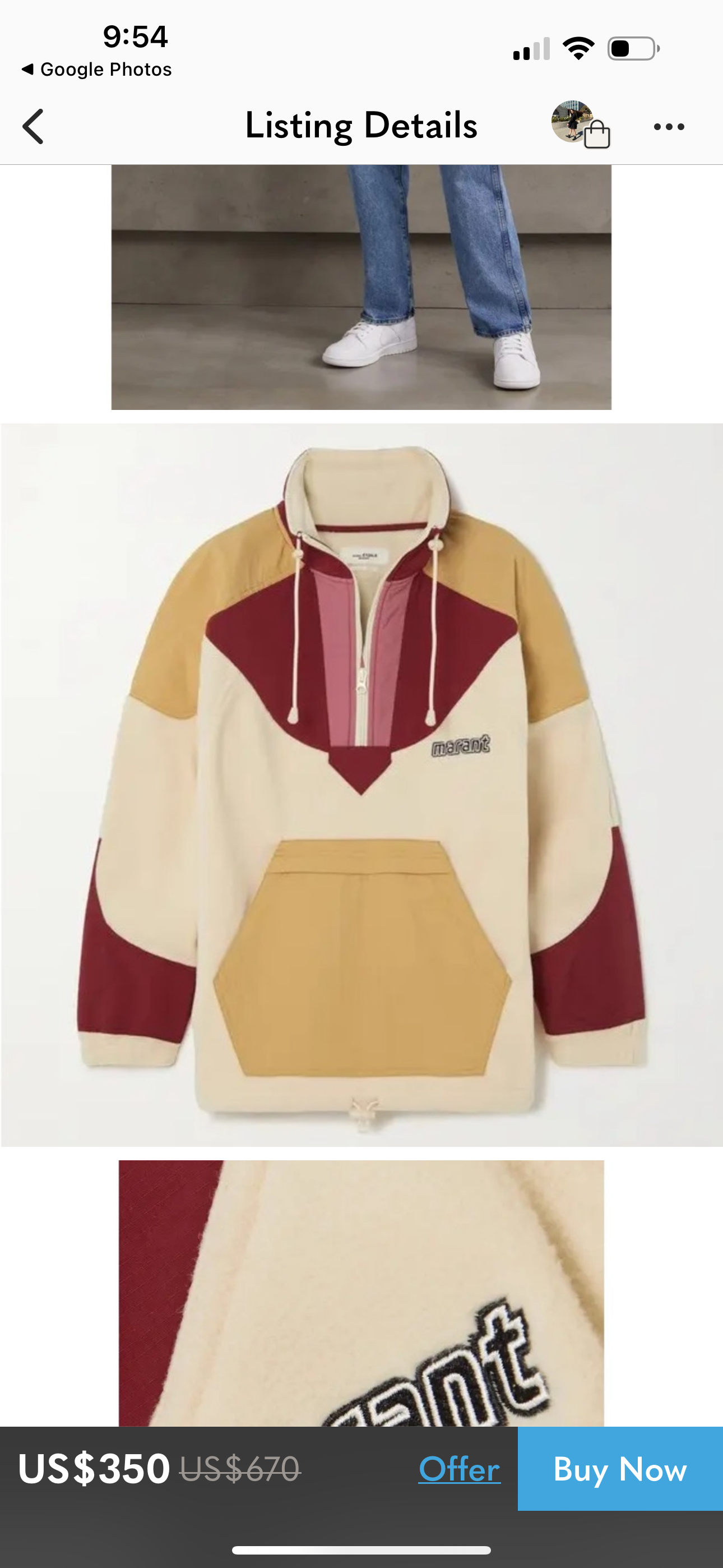 ISABEL MARANT
color-block fleece sweatshirt