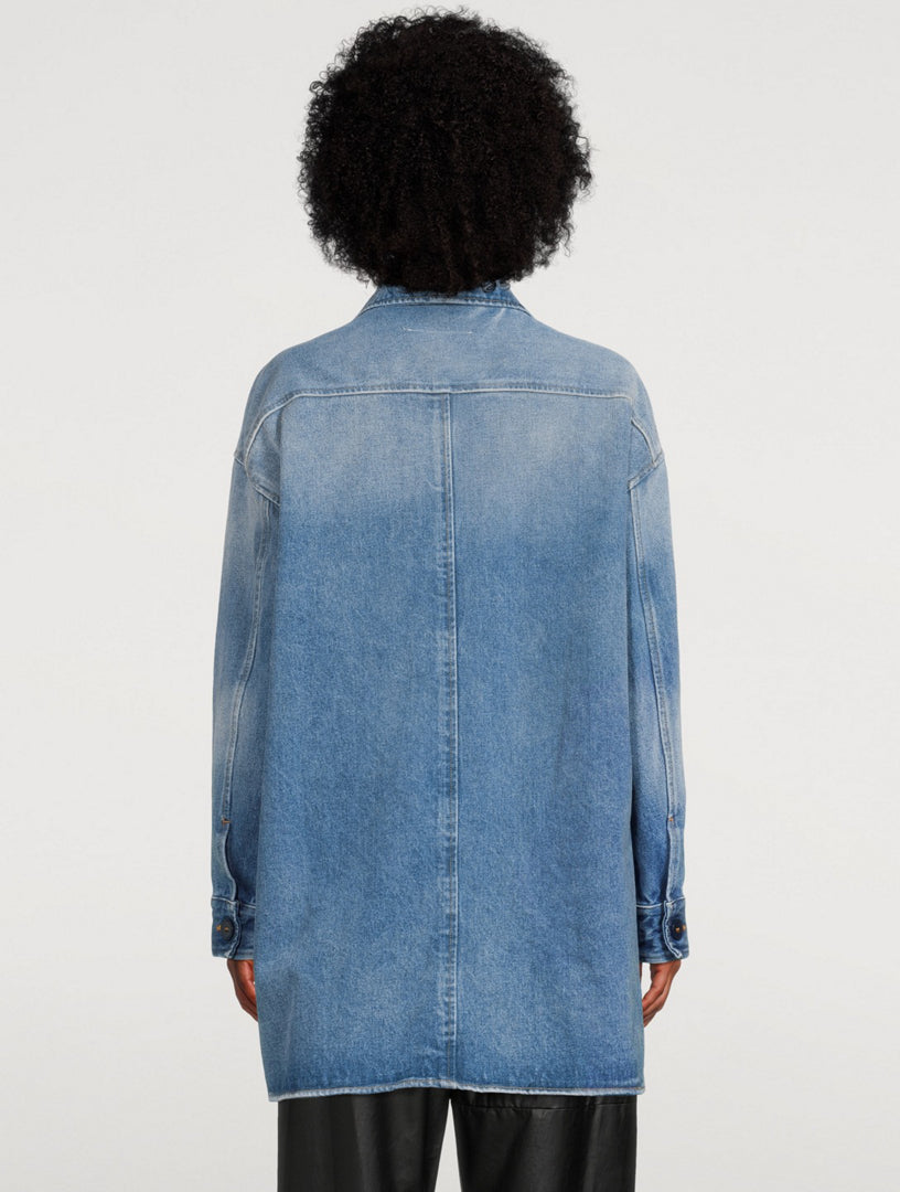 MM6 MAISON MARGIELA PARIS denim jacket with front zipper