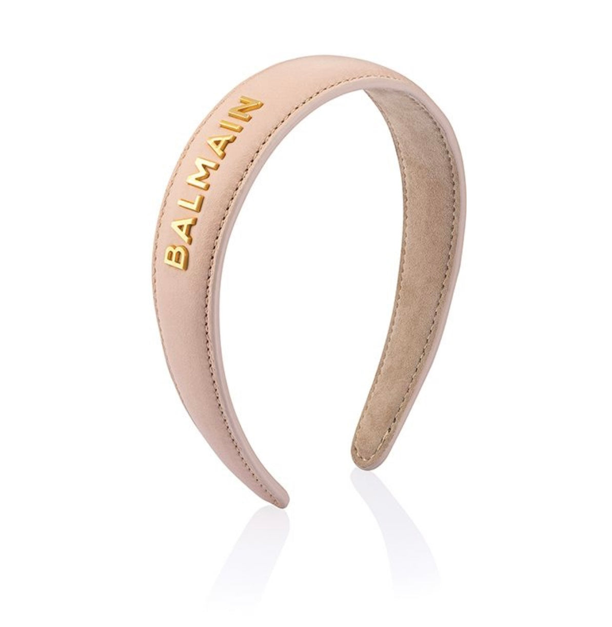 BALMAIN - LIMITED EDITION GOLD PLATED LEATHER HEADBAND