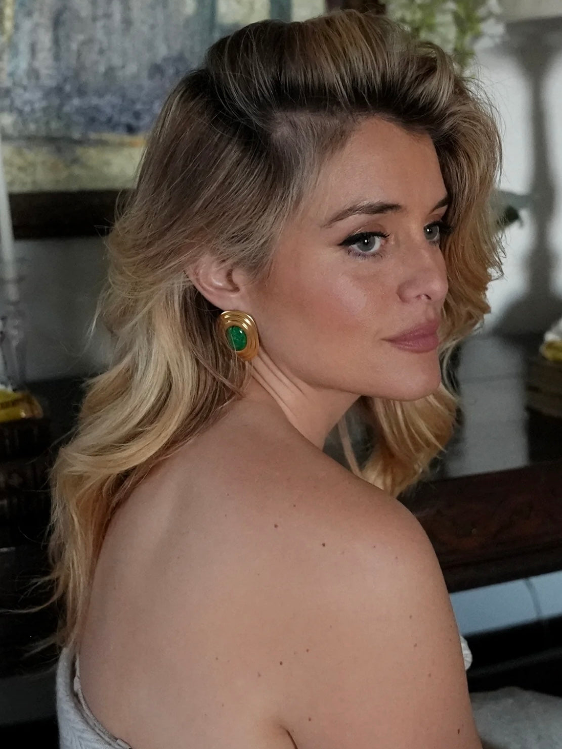 SORU - Daphne Oz X Soru Malachite Coco Earrings