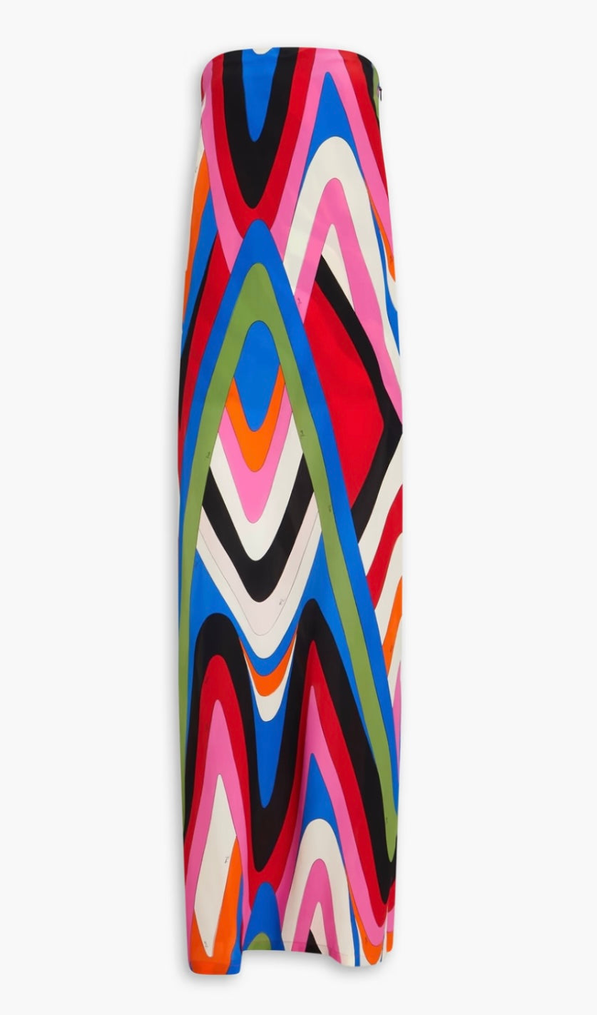 Pucci
Silk Moiré printed long dress