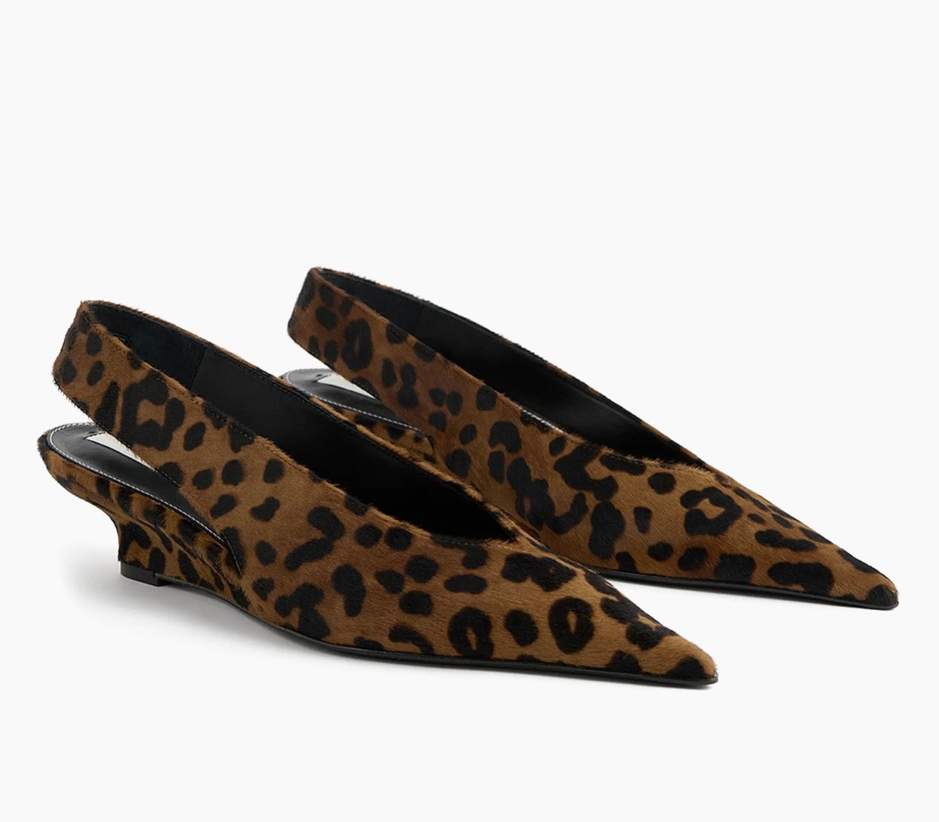 Toteme 40MM Printed Point Hair Slingback Pumps