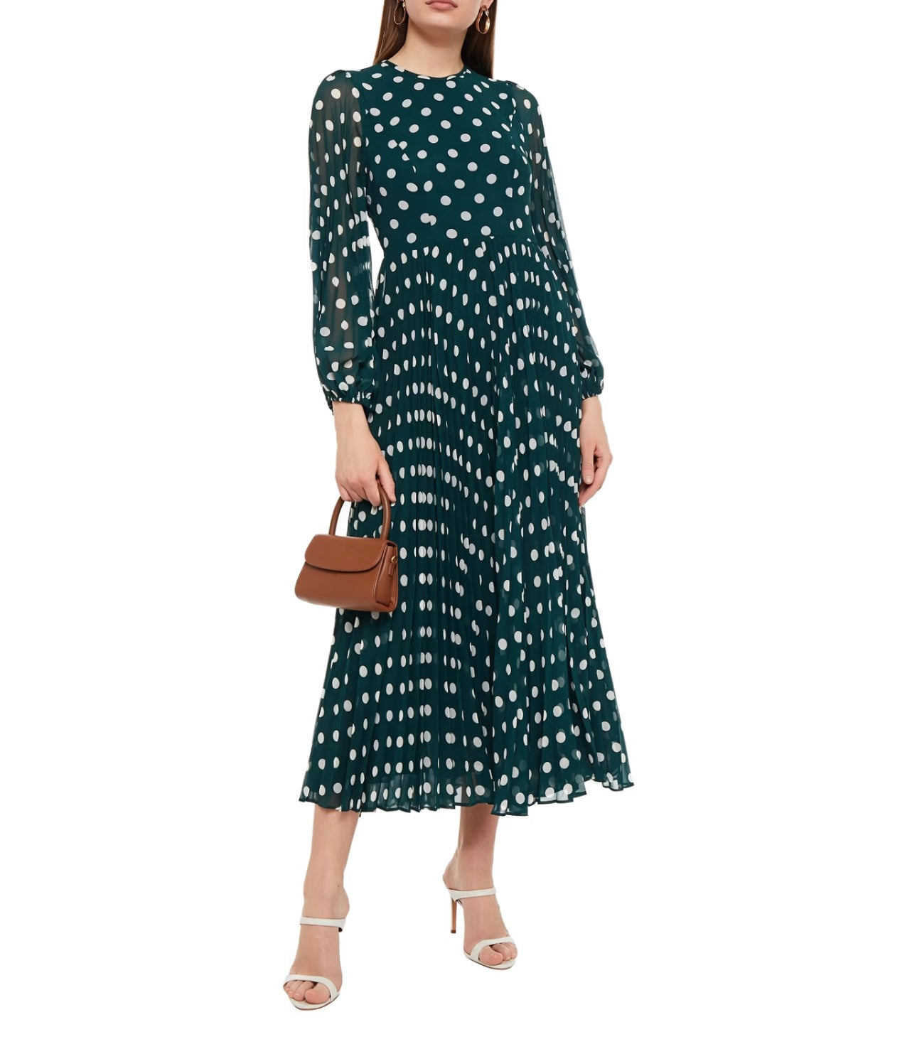 ZIMMERMANN
Pleated polka-dot chiffon midi dress