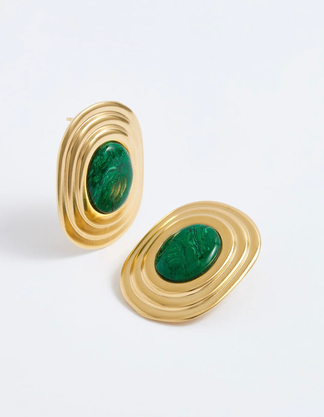 SORU - Daphne Oz X Soru Malachite Coco Earrings