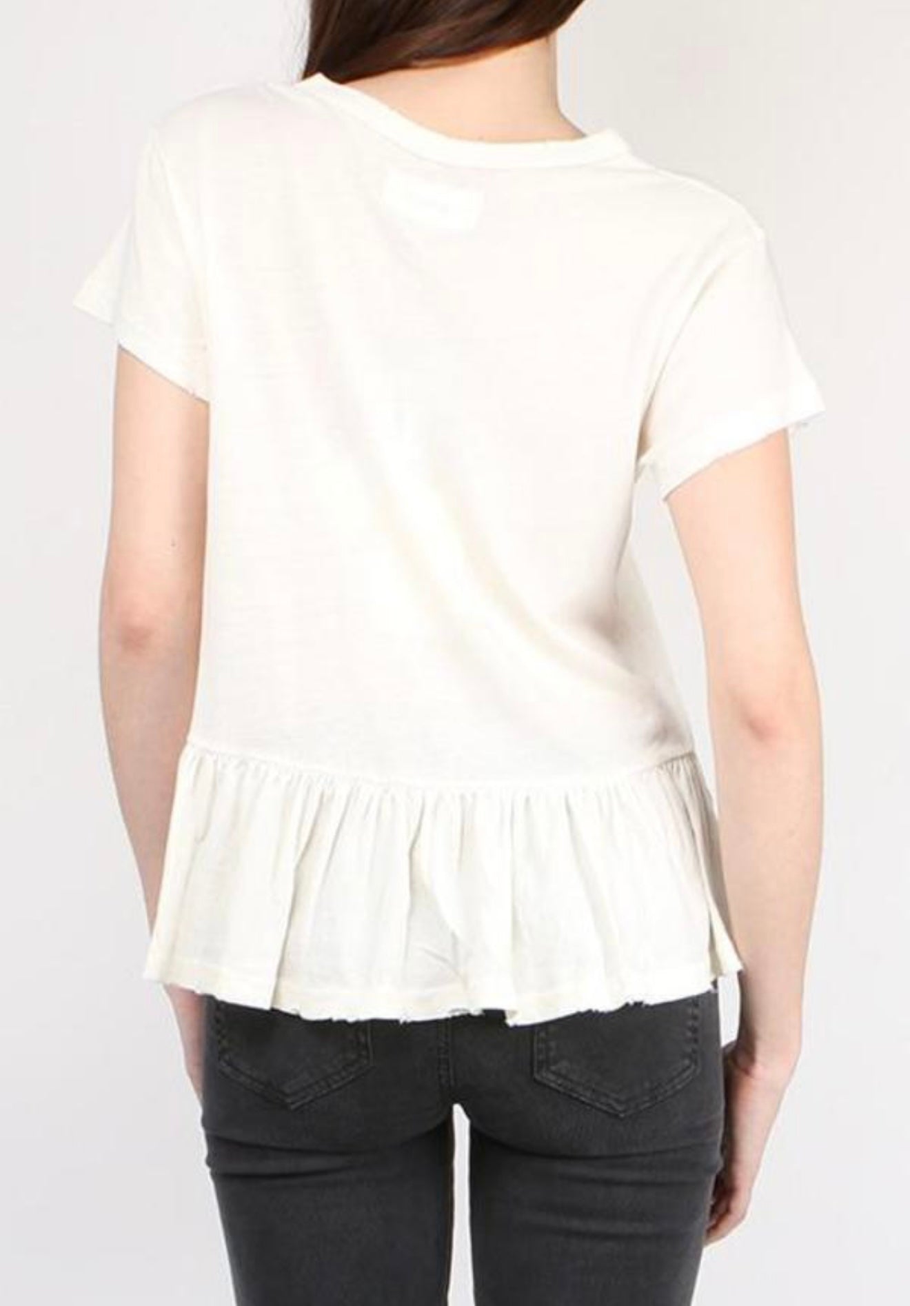 THE GREAT CREAM PEPLUM TSHIRT