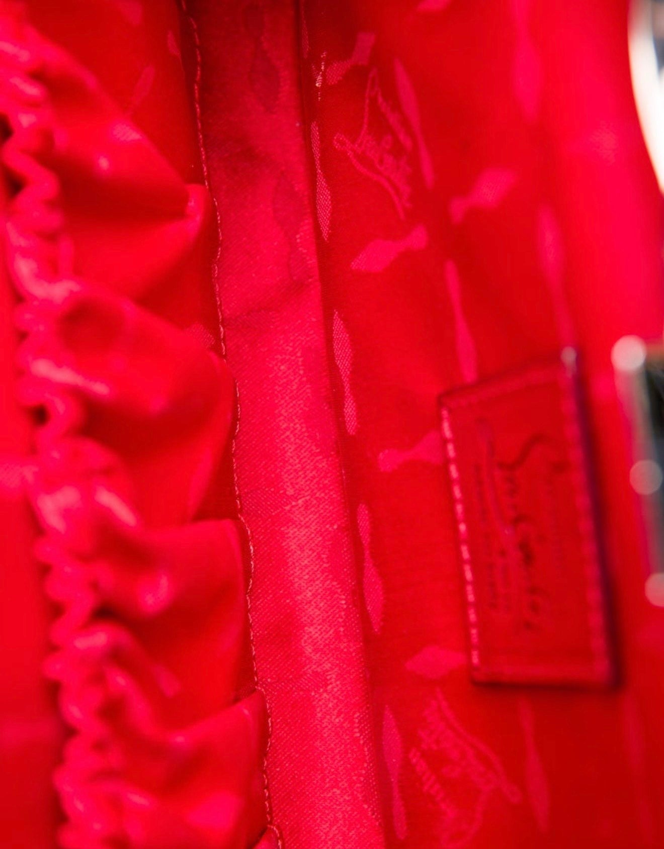 Christian Louboutin rectangular croc clutch/shoulder bag