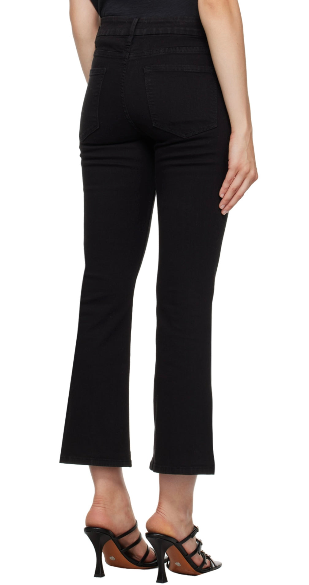 FRAME - Black “Le Crop Mini Boot” Jeans