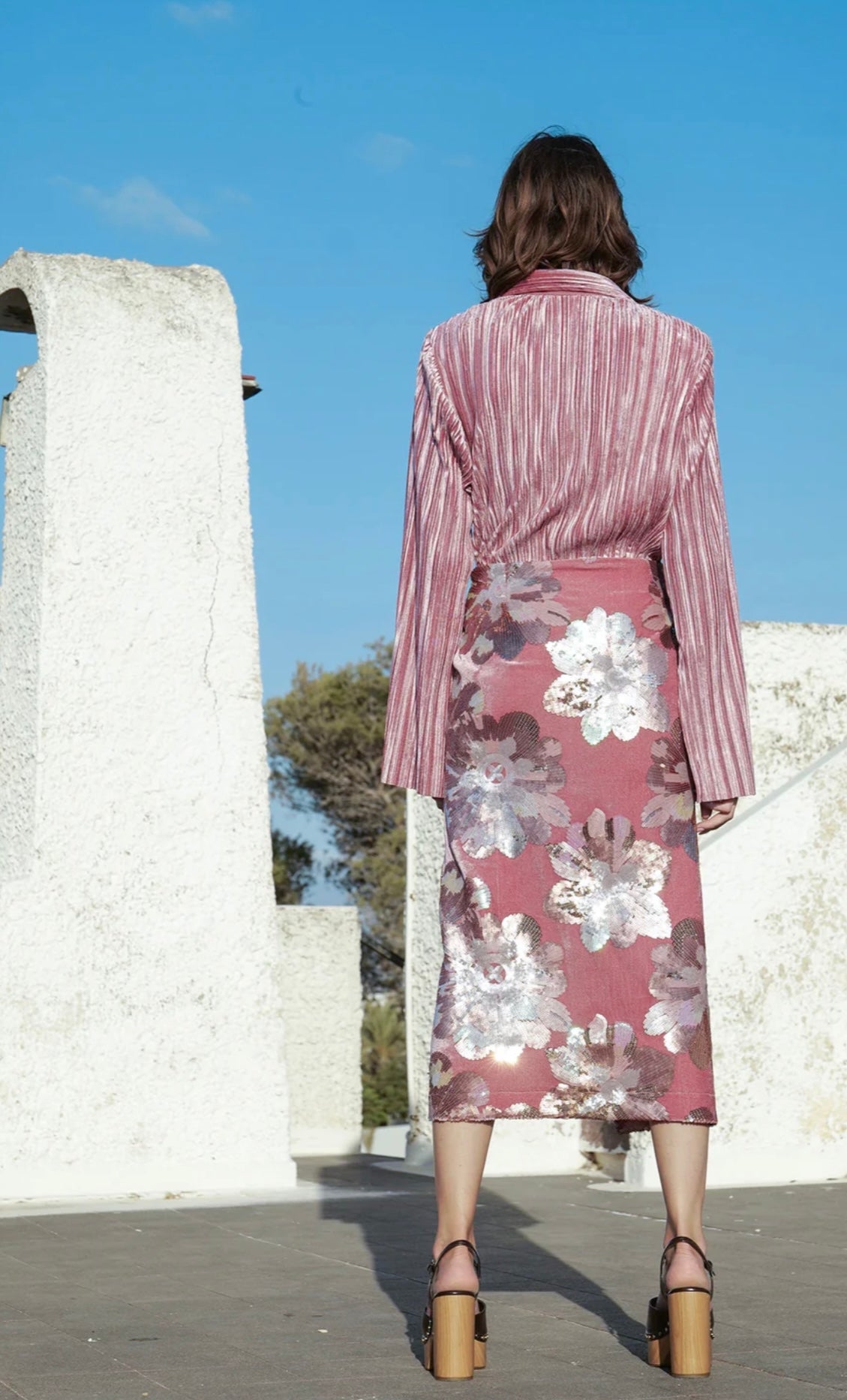 SABINA MUSAYEV - SMOKED PINK IVRI TOP