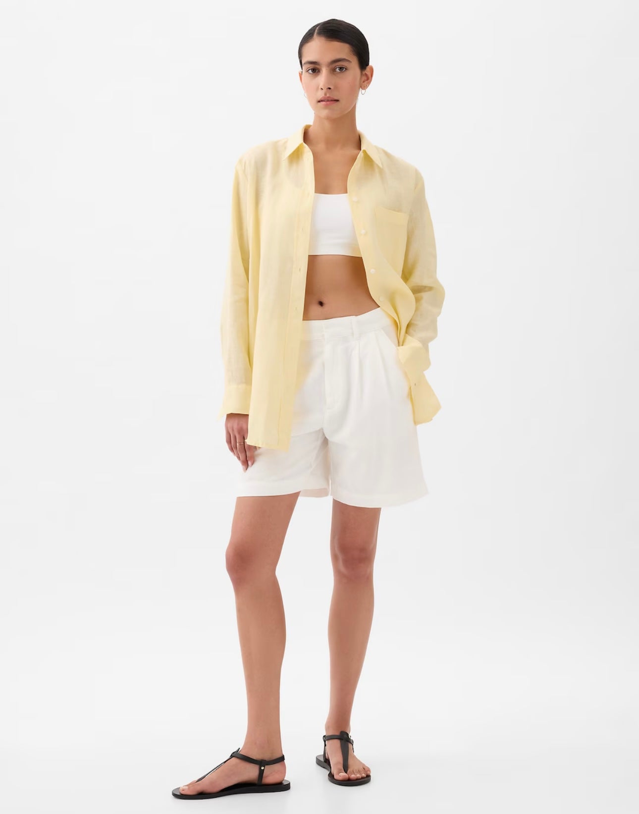 GAP - 100% Linen Boyfriend Shirt