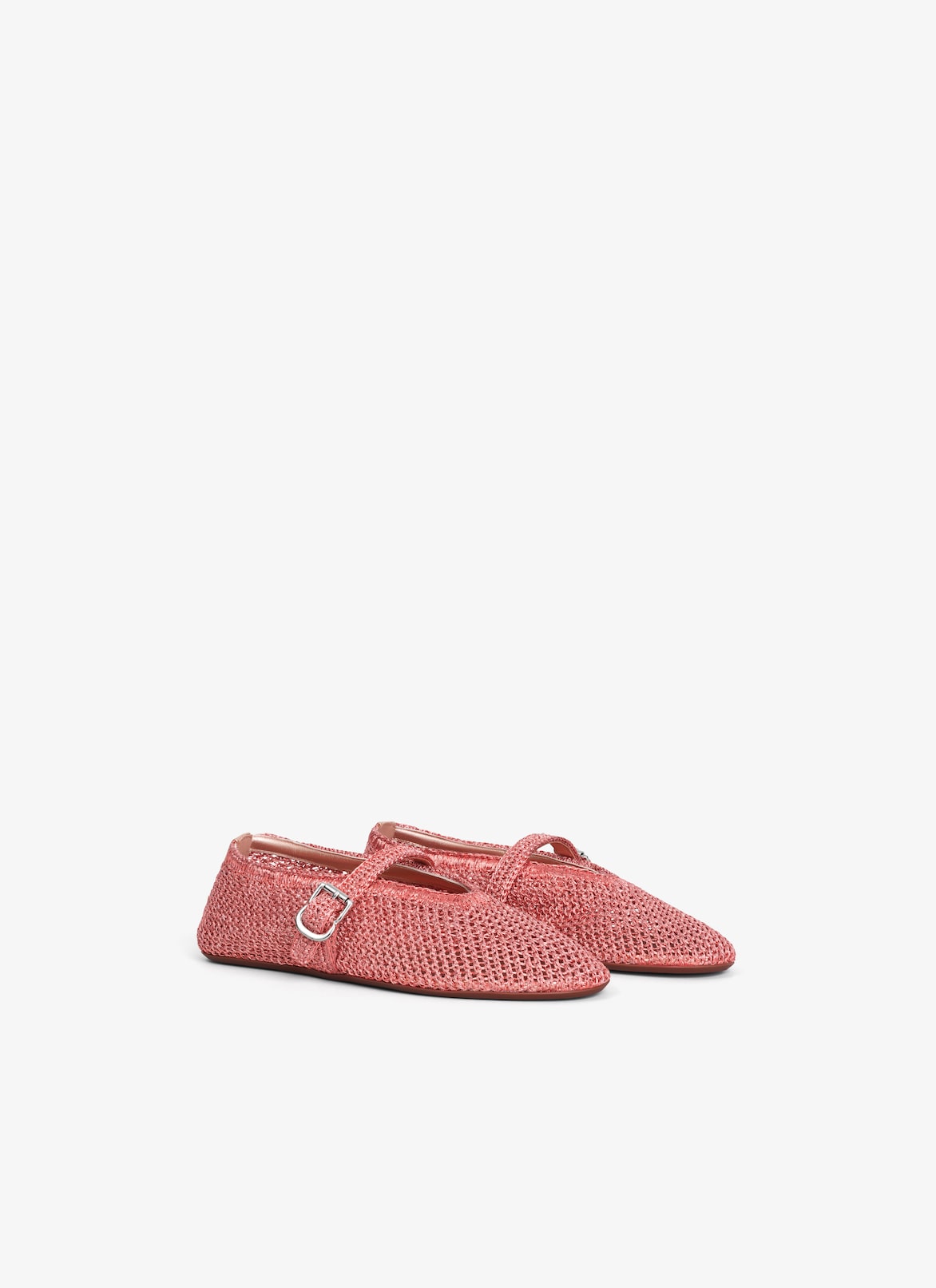 ALAIA metallic mesh ballet flats