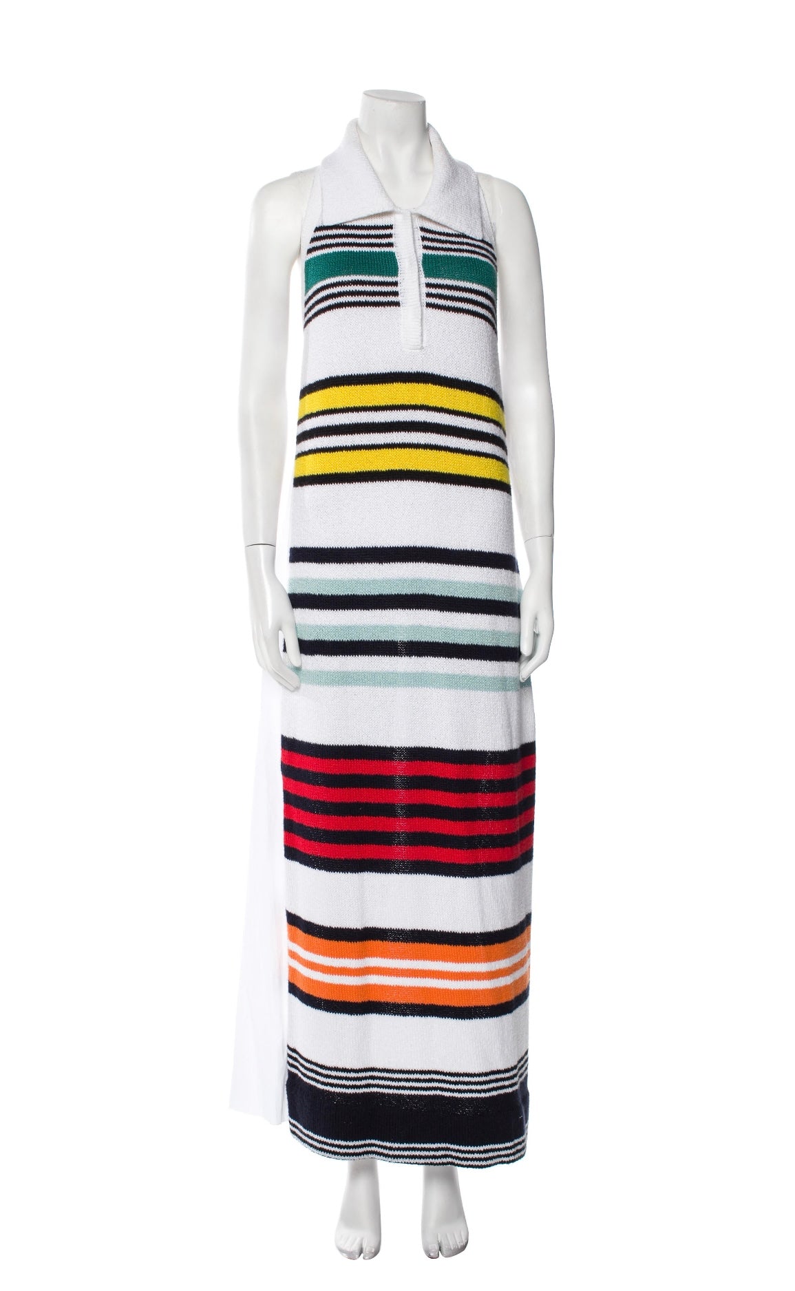 Rosie Assoulin - Rainbow Striped Knitted Sweater Dress