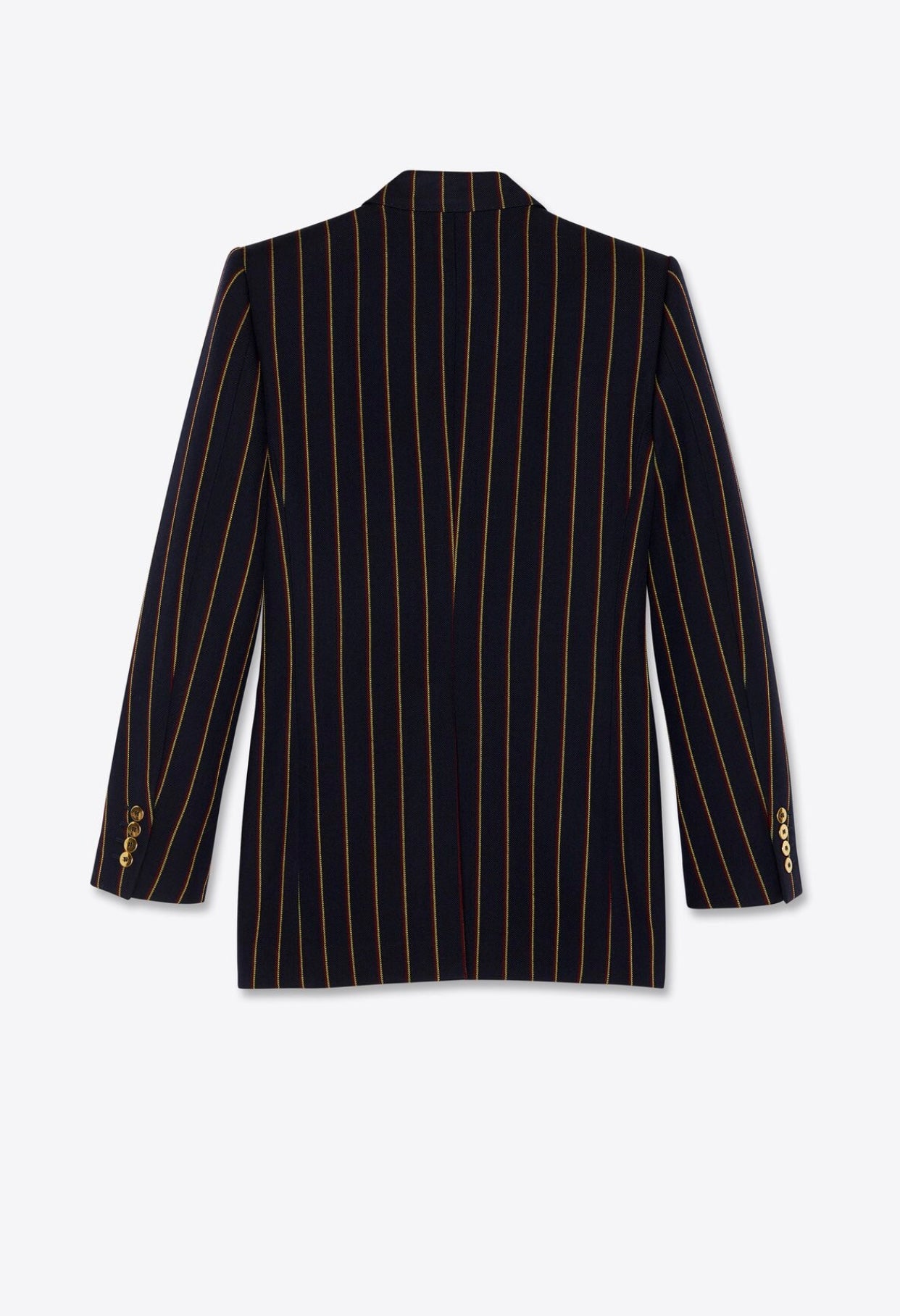 SAINT LAURENT PARIS - MEN’S DOUBLE-BREASTED JACKET IN STRIPED WOOL SERGE