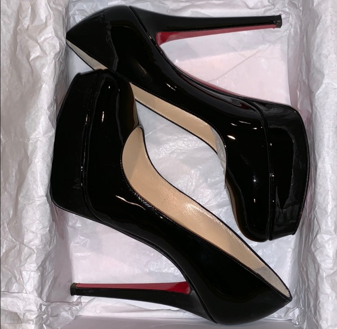 Christian Louboutin - Bianca Black Patent Leather Pumps